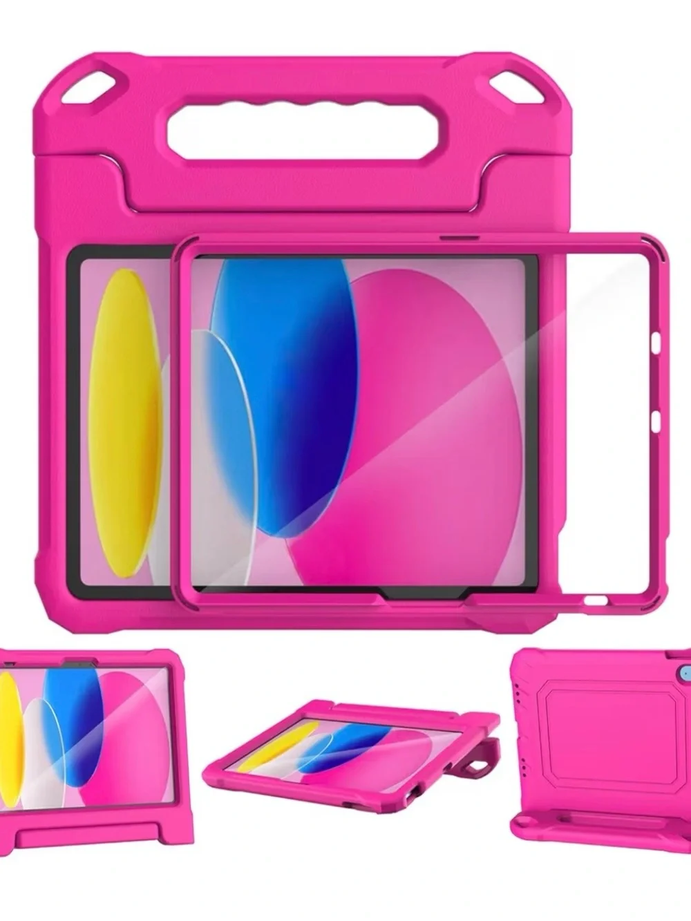 Avawo Kids Shock Proof, Protective Case  iPad 10/11 Gen, Screen Cover, Rose NEW
